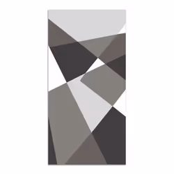 Tapis Vinyle Panorama Géométrie Abstraite Grise 40x80 cm - Tapis pour Cuisine Bureau et Salon en PVC