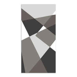 Tapis Vinyle Panorama Géométrie Abstraite Grise 60x200 cm - Tapis pour Cuisine Bureau et Salon en PVC