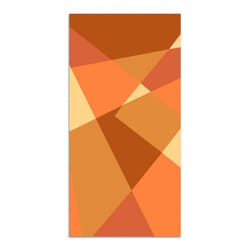 Tapis Vinyle Panorama Géométrie Abstraite Orange 160x230 cm - Tapis pour Cuisine Bureau et Salon en PVC