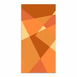 Tapis Vinyle Panorama Géométrie Abstraite Orange 80x150 cm - Tapis pour Cuisine Bureau et Salon en PVC