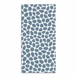 Tapis Vinyle Panorama Motif Pavé Bleu 60x110 cm - Tapis pour Cuisine Bureau et Salon en PVC