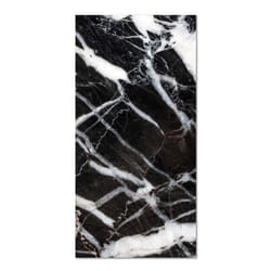 Tapis Vinyle Panorama Marbre Noir 60x110 cm - Tapis pour Cuisine Bureau et Salon en PVC