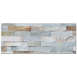 Panorama Crédence Adhésive Cuisine Brique Bleue 40x200 cm - Crédence Adhésive pour Cuisine - Protege Mur Cuisine