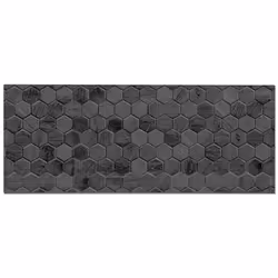 Panorama Crédence Adhésive Cuisine Carrelage Hexagonal Noir 40x300 cm - Crédence Adhésive pour Cuisine - Protege Mur Cuisine