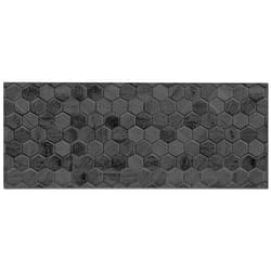 Panorama Crédence Adhésive Cuisine Carrelage Hexagonal Noir 40x300 cm - Crédence Adhésive pour Cuisine - Protege Mur Cuisine