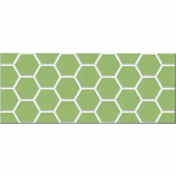Panorama Crédence Adhésive Cuisine Tuile Hexagonale Verte 60x100 cm - Crédence Adhésive pour Cuisine - Protege Mur Cuisine