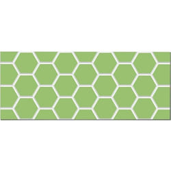 Panorama Crédence Adhésive Cuisine Tuile Hexagonale Verte 60x100 cm - Crédence Adhésive pour Cuisine - Protege Mur Cuisine