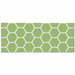 Panorama Crédence Adhésive Cuisine Tuile Hexagonale Verte 60x200 cm - Crédence Adhésive pour Cuisine - Protege Mur Cuisine