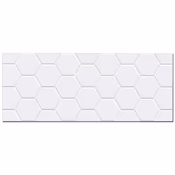 Panorama Crédence Adhésive Cuisine Tuile Hexagonale Blanche 40x300 cm - Crédence Adhésive pour Cuisine - Protege Mur Cuisine