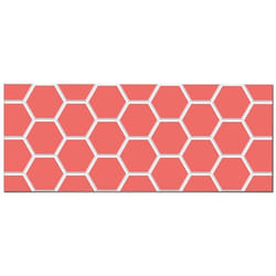 Panorama Crédence Adhésive Cuisine Tuile Hexagonale Rose Saumon 40x300 cm - Crédence Adhésive pour Cuisine - Protege Mur Cuisine
