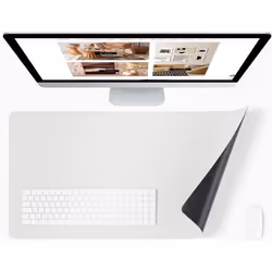 Panorama Tapis de Souris Blanc 40x80 cm - Tapis de Souris - Tapis de Bureau - Protege Bureau - Desk Pad - Sous Main Bureau