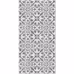Tapis Vinyle Panorama Carreaux Ciments Géométrique Gris 60x110 cm - Tapis pour Cuisine Bureau et Salon en PVC