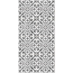 Tapis Vinyle Panorama Carreaux Ciments Géométrique Gris 60x110 cm - Tapis pour Cuisine Bureau et Salon en PVC