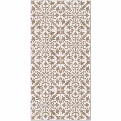 Tapis Vinyle Panorama Carreaux Ciments Géométrique Brun 40x80 cm - Tapis pour Cuisine Bureau et Salon en PVC