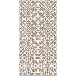 Tapis Vinyle Panorama Carreaux Ciments Géométrique Brun 40x80 cm - Tapis pour Cuisine Bureau et Salon en PVC