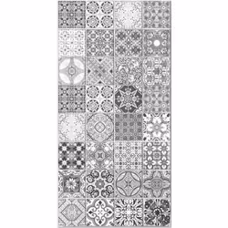 Tapis Vinyle Panorama Carreaux Ciments Jaen Gris 40x80 cm - Tapis pour Cuisine Bureau et Salon en PVC