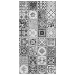 Tapis Vinyle Panorama Carreaux Ciments Nijar Gris 60x110 cm - Tapis pour Cuisine Bureau et Salon en PVC