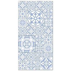 Tapis Vinyle - Panorama - Talavera - Carreaux Ciments - Bleu - 60x110 cm