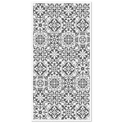 Tapis Vinyle Panorama Carreaux Ciments Triana Gris 40x80 cm - Tapis pour Cuisine Bureau et Salon en PVC