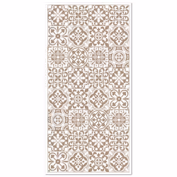 Tapis Vinyle Panorama Carreaux Ciments Triana Brun 40x80 cm - Tapis pour Cuisine Bureau et Salon en PVC