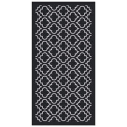 Tapis Extérieur Panorama Cusco Noire 200x200 cm - Tapis Vinyle pour Balcon et Jardin