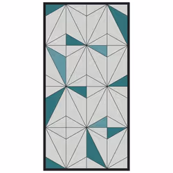 Tapis Extérieur Panorama Lima Bleu 80x300 cm - Tapis Vinyle pour Balcon et Jardin