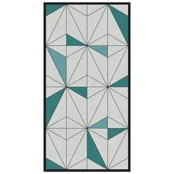 Tapis Extérieur Panorama Lima Bleu 80x300 cm - Tapis Vinyle pour Balcon et Jardin