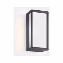 LEDS C4 Skat Mini Lanterne murale à LED d'extérieur Mini Box Gris Urbain, Blanc IP65 9W 2700K | Finition : Blanc | Matériel : ...