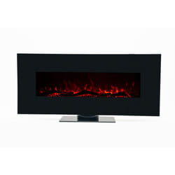 Cheminée Électrique Murale 1600W Kekai Minesota 84x26x53cm Noir Simulation de Feu Télécommande Intérieur