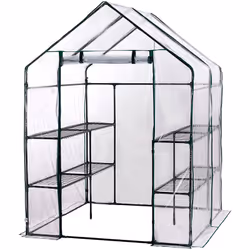 Cette serre en PVC est la solution pour faire pousser et protéger vos plantes des conditions climatiques les plus extrêmes. V ...