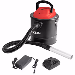 Enlevez les cendres de manière efficace avec l' aspirateur Kekai avec fonction de soufflage. Il a un design compact pour pouv ...