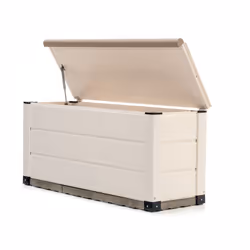 Coffre avec une capacité de 230L et fabriqué en PVC de haute qualité , résistant aux rayons UV et aux intempéries. Il dispose ...
