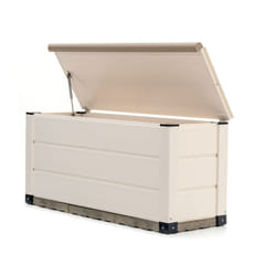 Gardiun - Coffre de Jardin Capacité 230L Tuscany Evo 122x47x57 cm Boîte de Rangement Extérieur en Résine avec Vérin et Sol