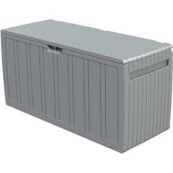 Gardiun - Coffre de Rangement en Résine Top 117x45,5x57,50 cm 270L Montage par clic avec Système de Verrouillage Gris