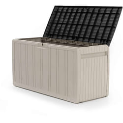 Gardiun - Coffre de rangement en Résine Top 117x45,5x57,50 cm 270L Montage par clic avec système de verrouillage Design bicolore