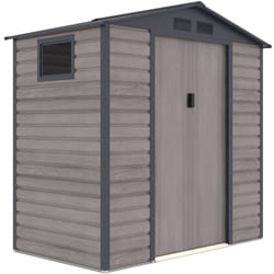 Abri de Jardin en Métal Gardiun Surrey 2,71 m2 Extérieur 213x127x211 cm en Acier avec Fenêtre Latérale et Effect Bois Grainé