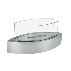 Cheminée Bioéthanol de Table Kekai Fuji 508x203x23 cm Brûleur en Acier Inoxydable Verre Trempé et Étouffoir