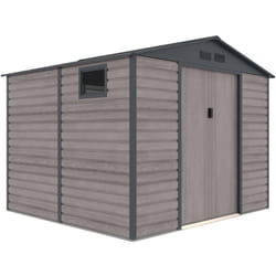 Abri à Bûches Extérieur Gardiun Wood Shed i 143x70x145cm Acier Galvanisé avec Couverture Imperméable, Bâche et Support Inférieur
