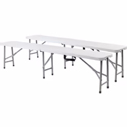 Complétez vos repas en plein air avec cet ensemble de 2 bancs New Koln de Gardiun. Ces bancs sont équipés d'une poignée latér ...