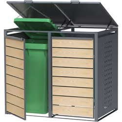 L'abri poubelle vous permet de camoufler vos bacs de recyclage classiques en plastique, évitant ainsi qu'ils ne nuisent à l'e ...