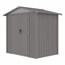 Gardiun KIS12120, Abri en métal, Double, Toit à pignon, Gris, Acier, Gris