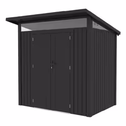 Gardiun KIS12120, Abri en métal, Double, Appentis, Gris, Acier, Gris