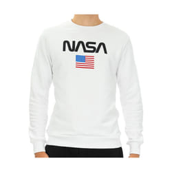 Nasa Homme Pulls à Col Rond Regular fit   manches longues Blanc