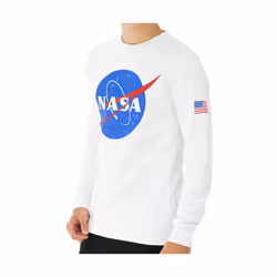 Nasa Femme Pulls à Col Rond Regular fit   manches longues Blanc