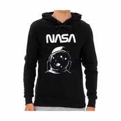 Nasa Homme Sweat a capuche Regular fit   manches longues Noir