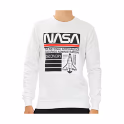 Nasa Homme Sweat-shirt Regular fit manches longues Blanc