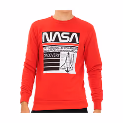 Nasa Homme Pulls à Col Rond Regular fit manches longues Rouge