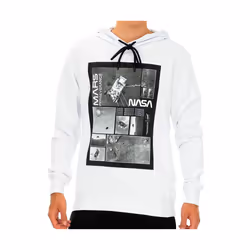 Nasa Homme Sweats a capuche Blanc