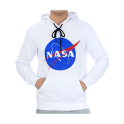 Nasa Homme Sweat a capuche Regular fit   manches longues Blanc