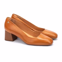 Escarpins femme - Pikolinos - Murcia W9P-5773 - Talon Large - Marron - Cuir
